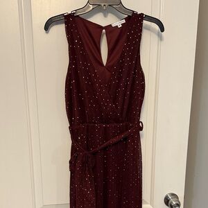 Baltic Born Burgundy Maxi Dress with Sparkle